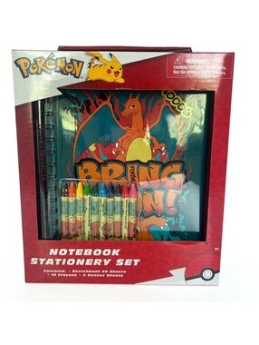 Pokémon Charizard Notebook Stationery Set – New